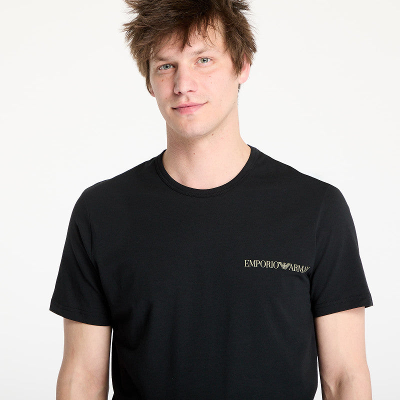 EA7 Emporio Armani 2-Pack Crew Neck T-Shirt Black/ Black