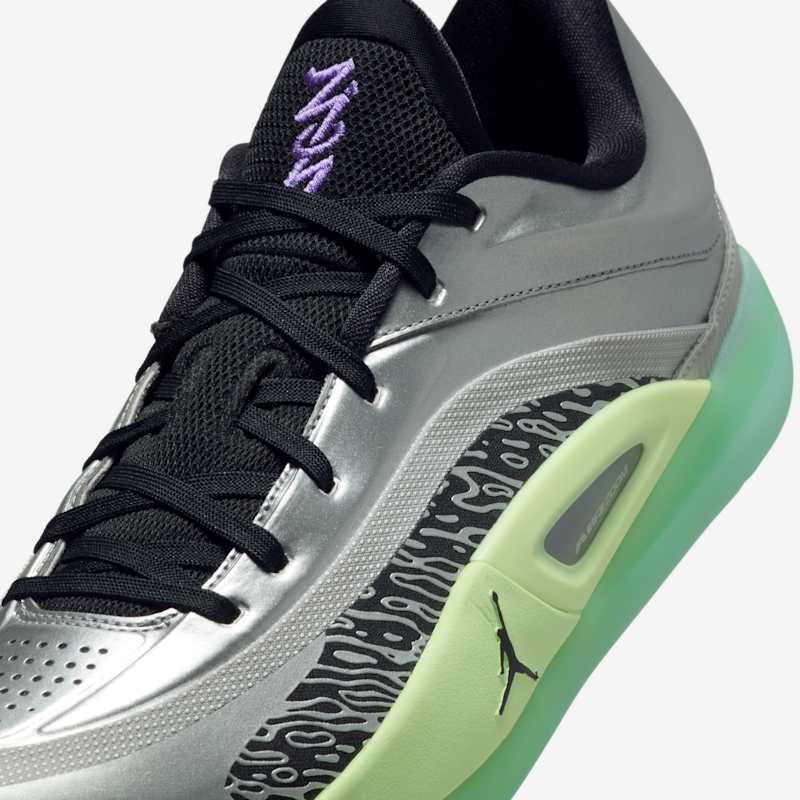 Jordan Zion 4 Grey Fog/Black-Metallic Silver