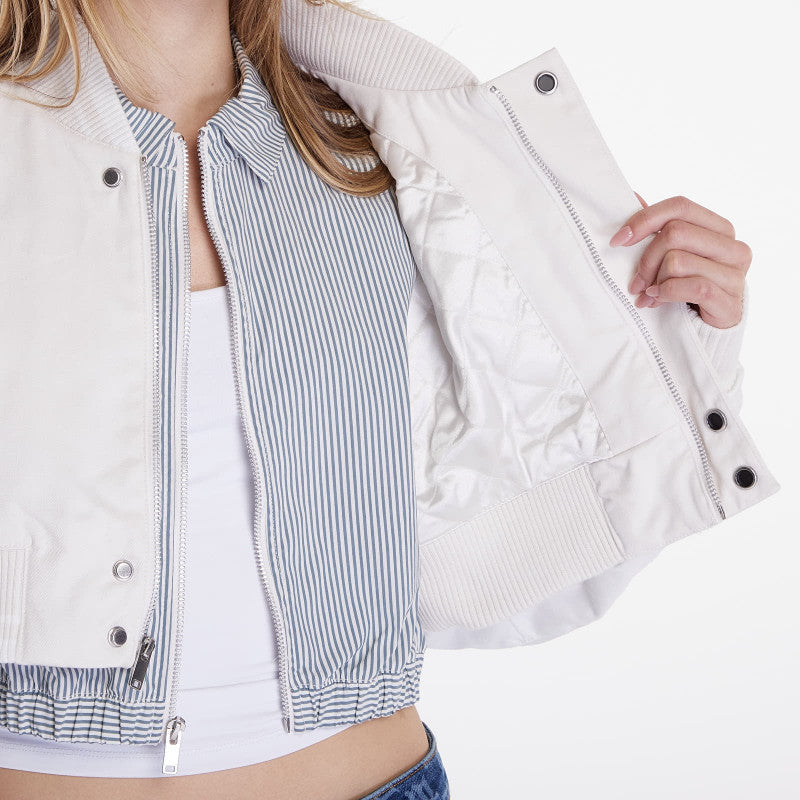 Nike Sportswear Destroyer Women's Cropped Canvas Jacket Phantom/ Summit White/ Summit White