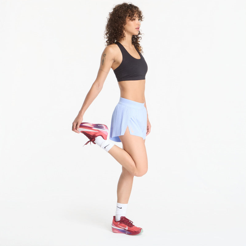 Nike AeroSwift Women's Dri-FIT ADV Mid-Rise 3" Brief-Lined Running Shorts Aluminum/ Black/ White/ Atomic Pink
