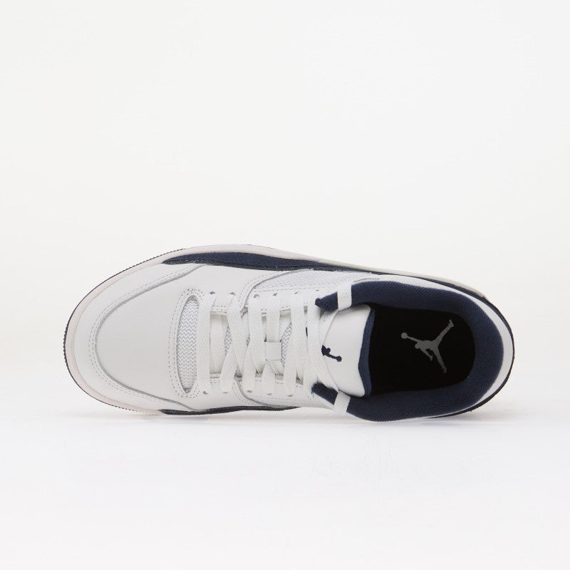 Jordan Flight Court White/ College Navy-Lt Smoke Grey