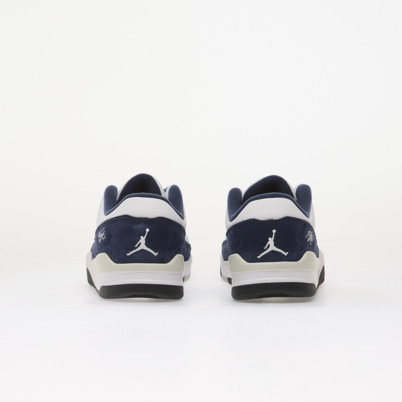 Jordan Flight Court White/ College Navy-Lt Smoke Grey