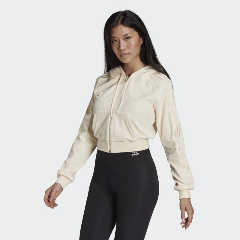 adidas Originals Wmns LOUNGEWEAR Cropped Full Zip Hoodie