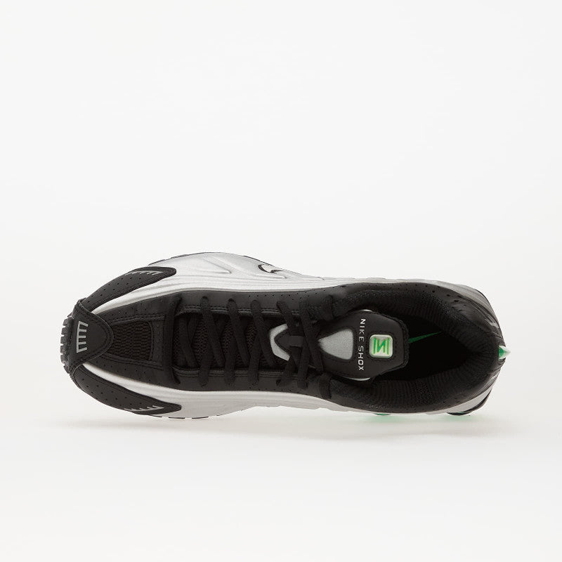 Nike Shox R4 Mtlc Silver/ Mtlc Silver-Black-Green Shock
