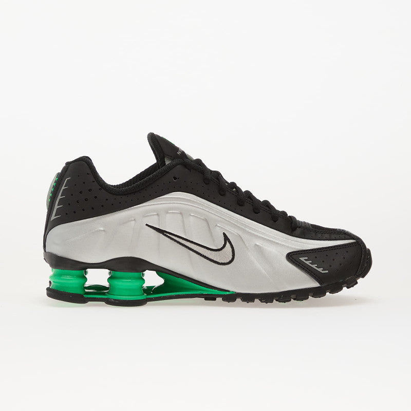 Nike Shox R4 Mtlc Silver/ Mtlc Silver-Black-Green Shock