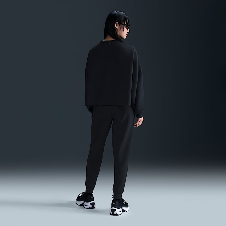 Nike 24.7 ImpossiblySoft Women's Dri-FIT Oversized Crew-Neck Top Black/ Dk Smoke Grey