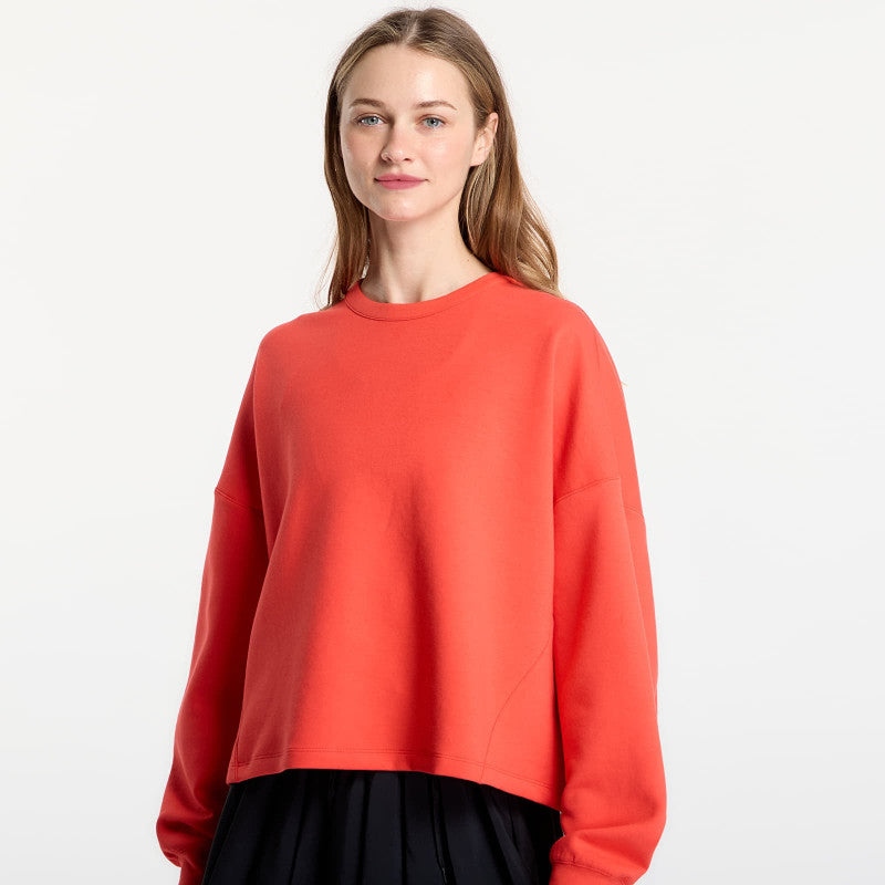 Nike 24.7 ImpossiblySoft Women's Dri-FIT Oversized Crew-Neck Top Lt Crimson/ University Red