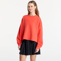 Nike 24.7 ImpossiblySoft Women's Dri-FIT Oversized Crew-Neck Top Lt Crimson/ University Red