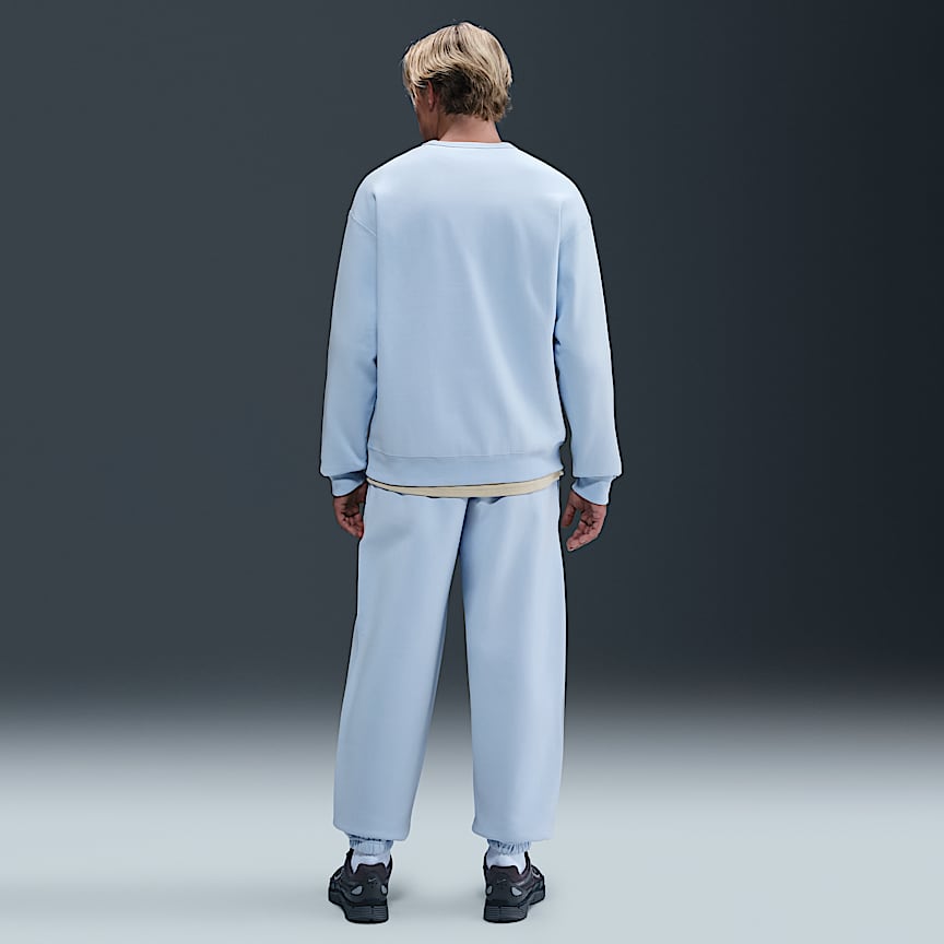 Nike Solo Swoosh Men's Cuffed Fleece Pants Celestine Blue/ Celestine Blue/ White