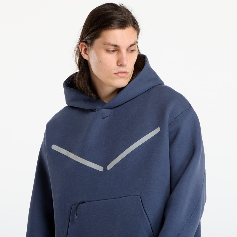 Nike Tech Men's Pullover Hoodie with Reflective Accents Thunder Blue/ Black