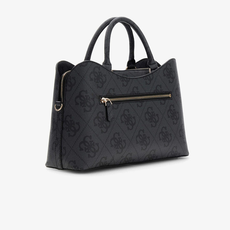 GUESS Janie Logo Girlfriend Satchel Coal Logo