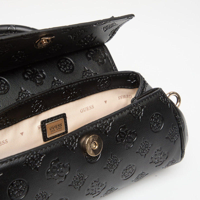 GUESS Diana Mini Top Handle Flap Black Logo