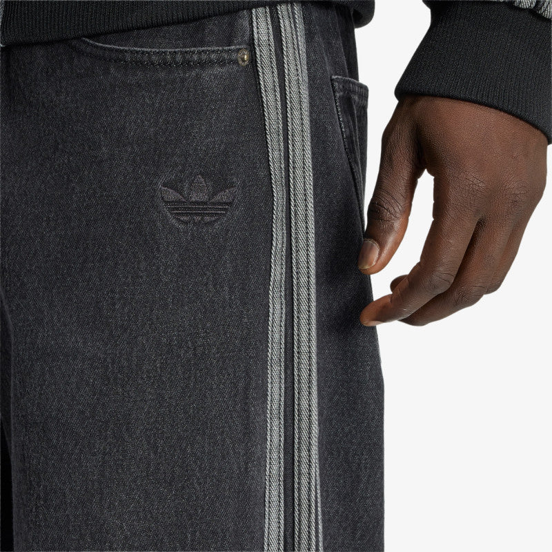 Jeansy adidas SST Denim Jeans MID-RISE Straight Leg True Black Denim