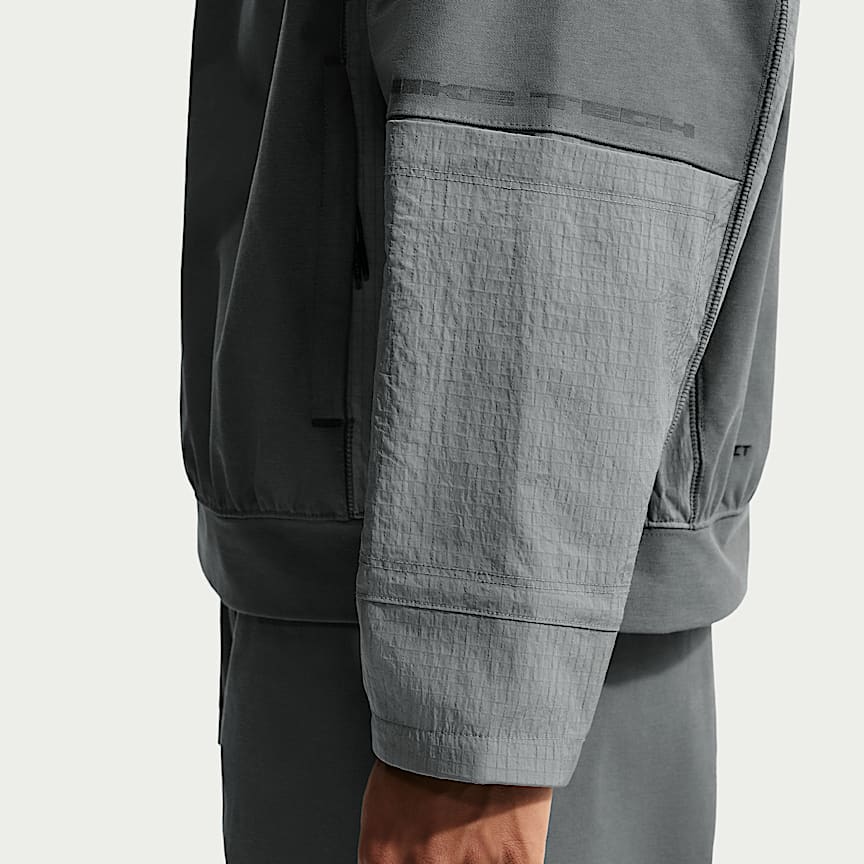 Nike Tech Men's Dri-FIT Shori Knit Utility Hoodie Iron Grey/ Pencil Point/ Black