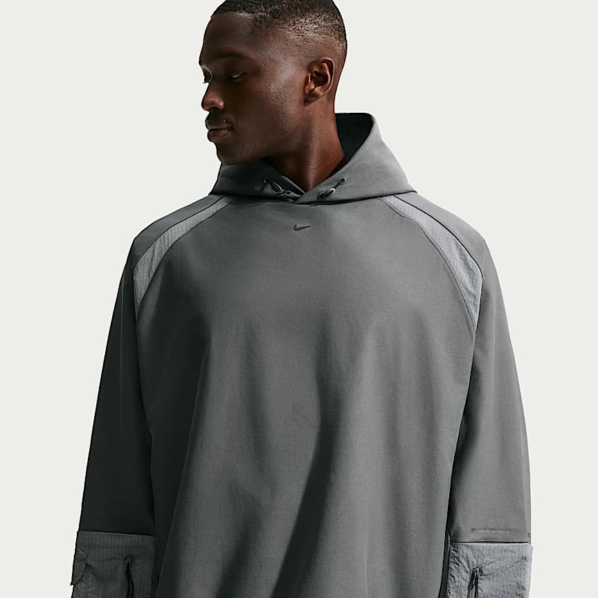 Nike Tech Men's Dri-FIT Shori Knit Utility Hoodie Iron Grey/ Pencil Point/ Black