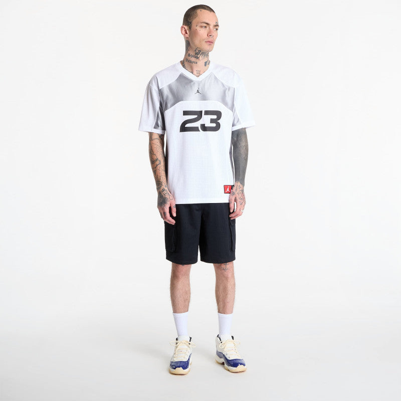 Jordan Flight Men's Jersey Top White/ Lt Smoke Grey/ Black