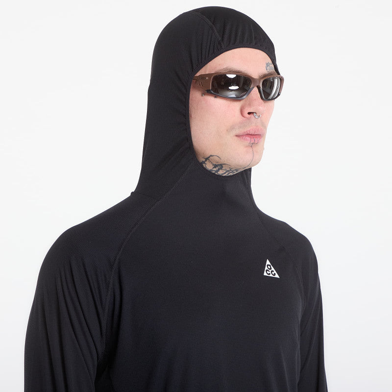 Nike ACG "Solar Chase" Men's Dri-FIT UV Long-Sleeve Hooded Top Black/ Black/ Summit White
