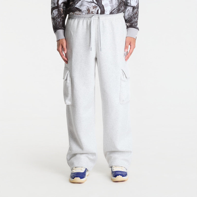 Jordan Brooklyn Men's Oversized Fleece Cargo Pants Neutral Grey/ Htr/ Lt Smoke Grey