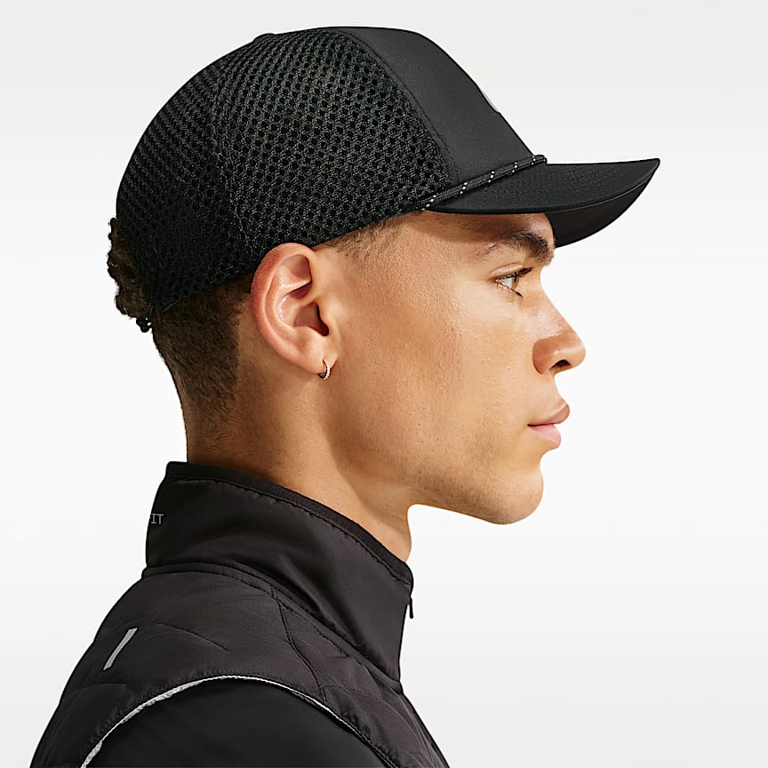 Nike Pro Dri-FIT Unstructured Swoosh Run Cap Black/ Anthracite/ Reflective Silv