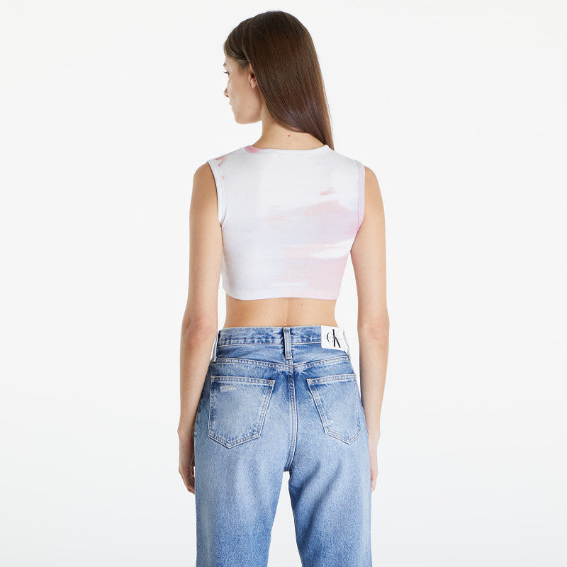 Calvin Klein Jeans Cropped Tank Top White