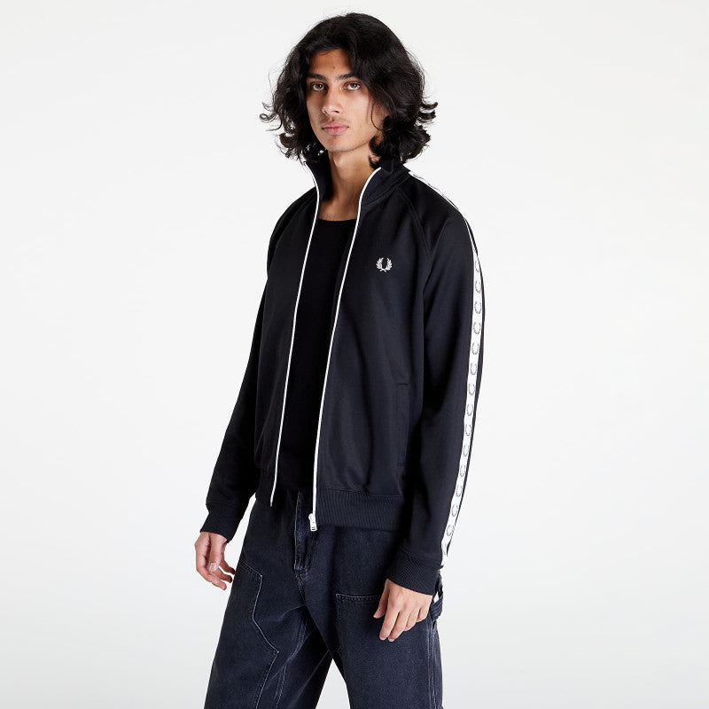 FRED PERRY Taped Track Jacket Black
