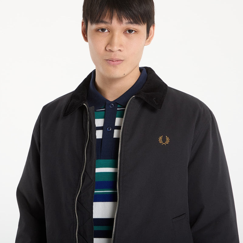 FRED PERRY Cotton Caban Jacket Black