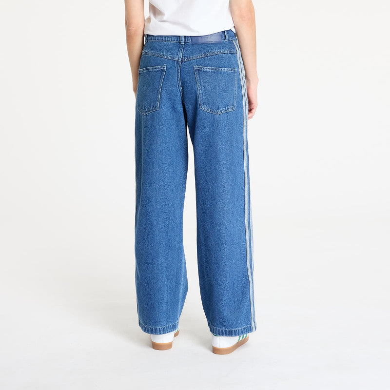 Jeansy adidas Adicolor Denim 3 Stripes Track Pants Indigo Denim
