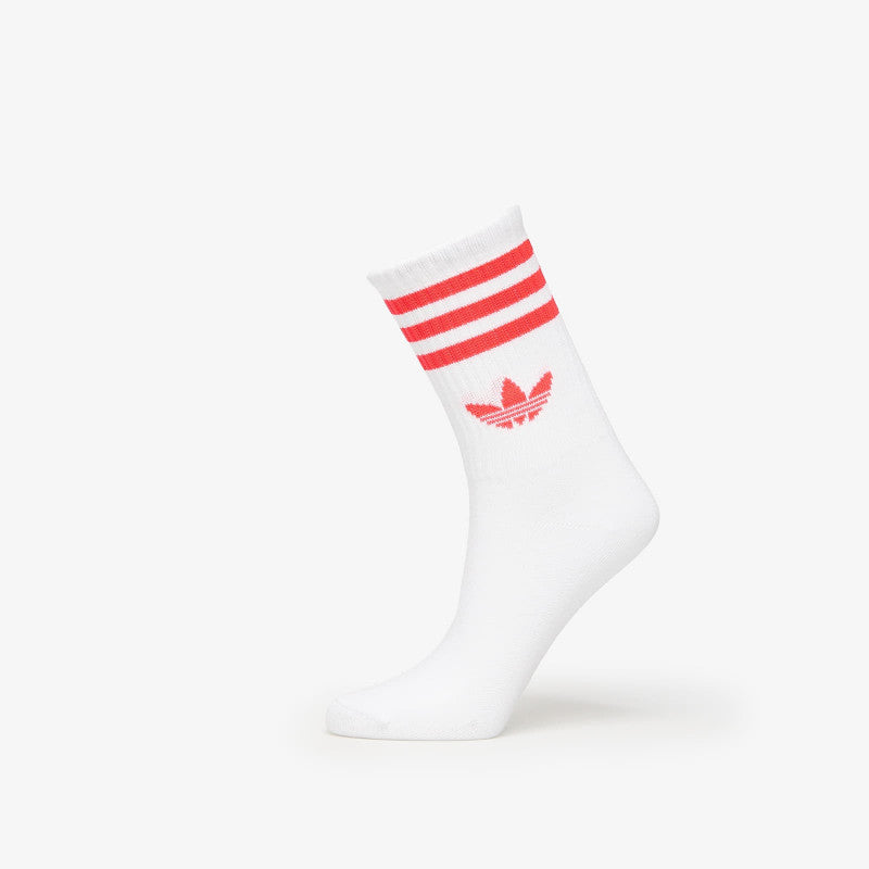 adidas 3-Stripes Crew Socks 3-Pack White/ Black/ Clear Pink