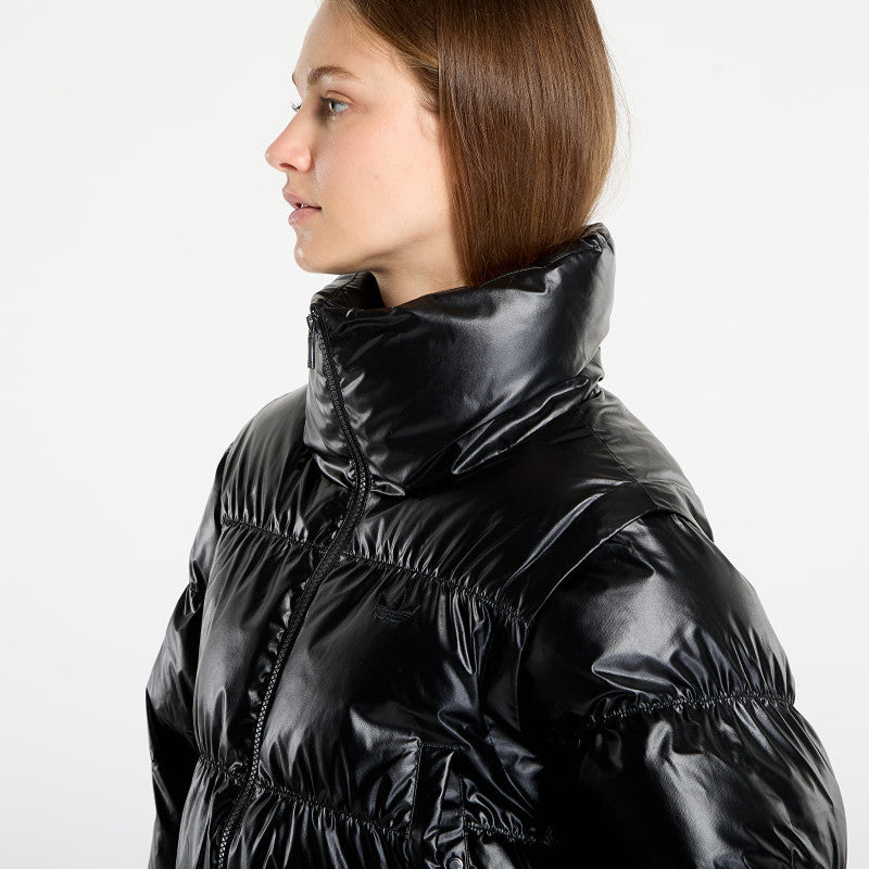 adidas Essentials Glossy 2-In-1 Cropped Puffer Black