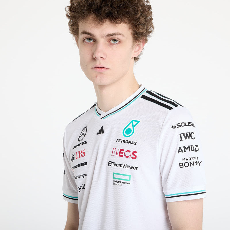 adidas x Mercedes Amg Petronas Formula One Team Driver Authentic Jersey White/ White/ Black