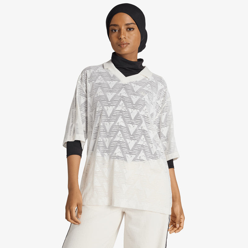 adidas Lace Football Jersey Cloud White