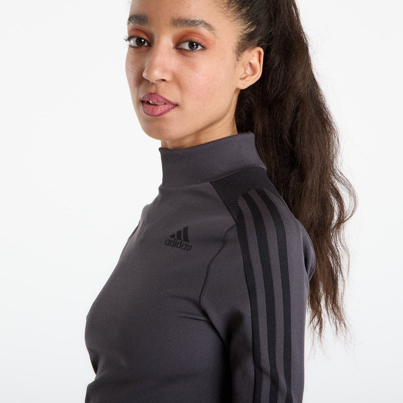 adidas Long Sleeve T-Shirt Utility Black/ Black/ Grey Two