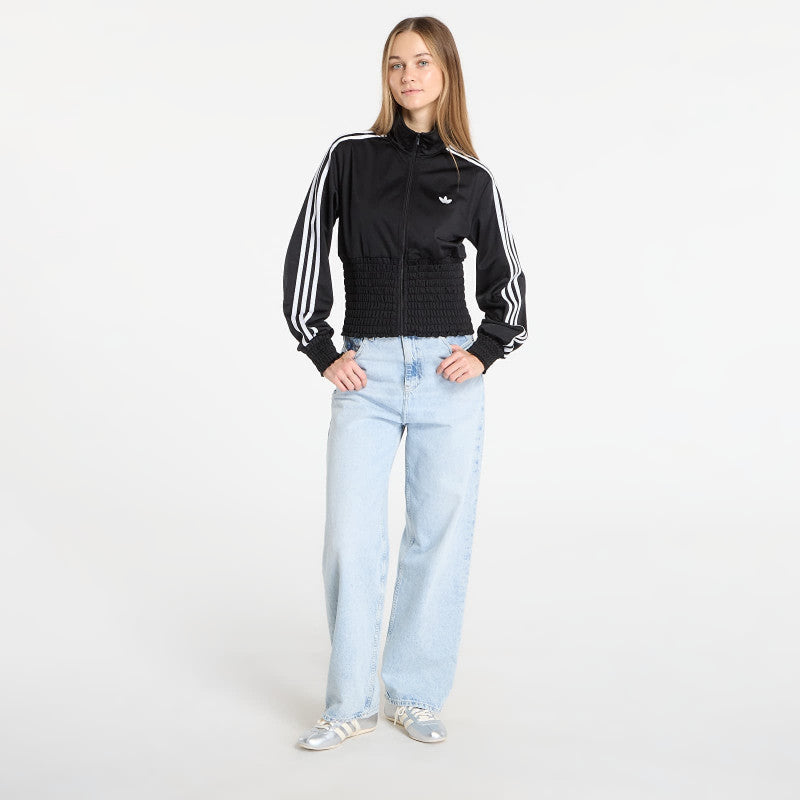 adidas Smocked Firebird Track Top Black