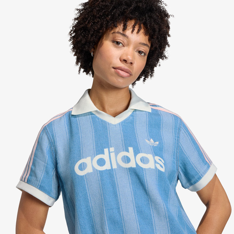 adidas Denim Football Jersey Indigo Denim