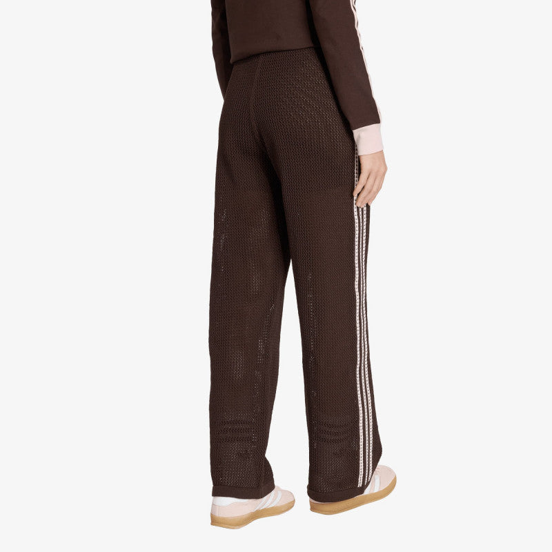 adidas Knitted Crochet Firebird Tracksuit Bottoms Aurora Coffee