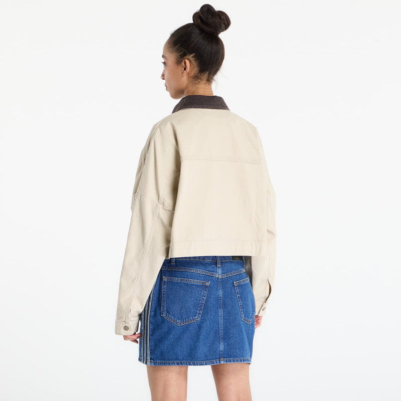 adidas Canvas Tracktop Jacket Stone Khaki