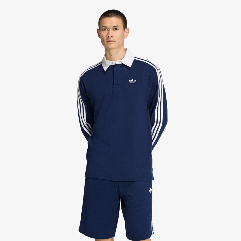 adidas 3-Stripes Rugby Longsleeve Polo Night Indigo