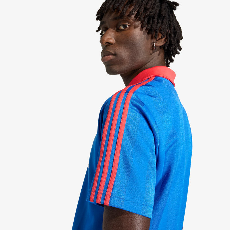 adidas Archive Collar Engineered Jersey Blue