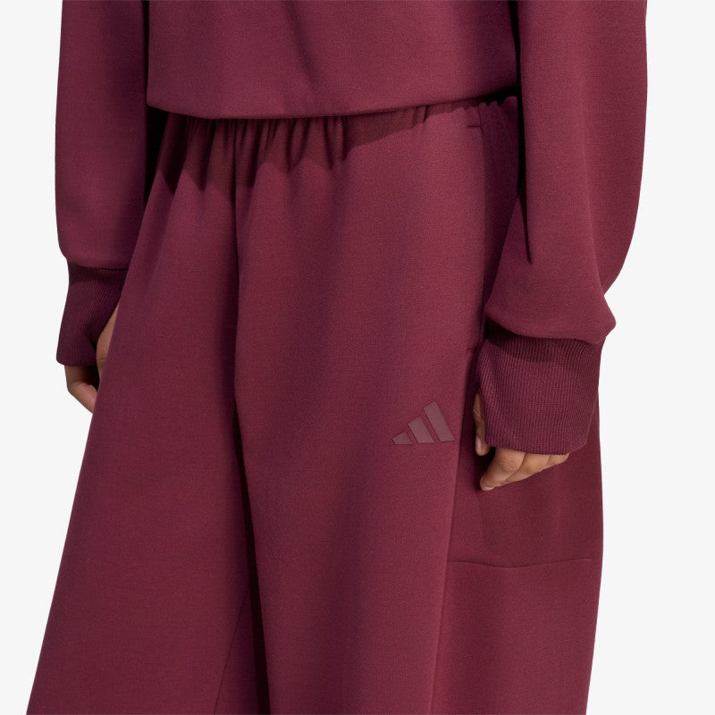 adidas Soft Lux Winter Knit Barrel Pants Maroon