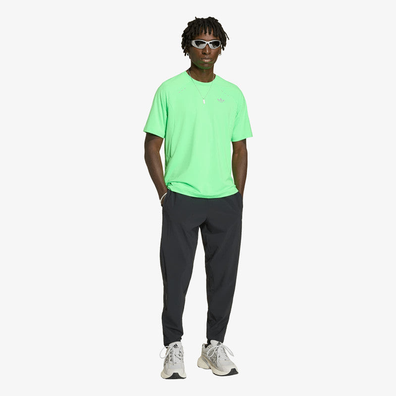 adidas Tech Trefoil Essentials Polyester T-Shirt Screaming Green