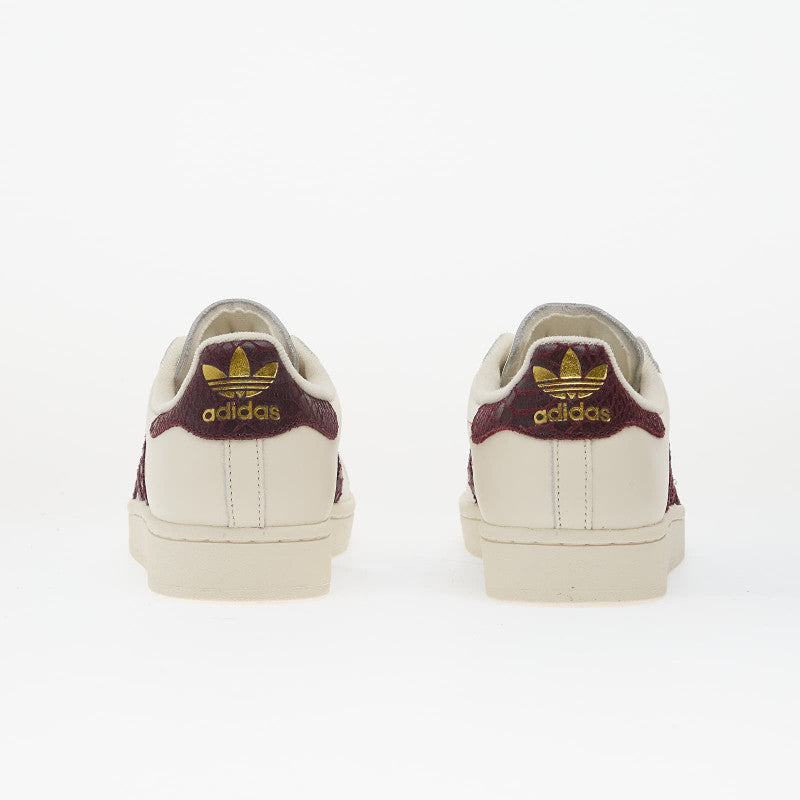 adidas Superstar II Off White/ Maroon/ Gold Met.