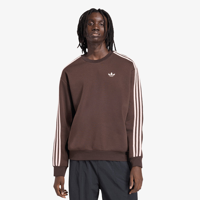 adidas Adicolor 3-Stripes Oversized Crewneck Aurora Coffee/ Sandy Pink