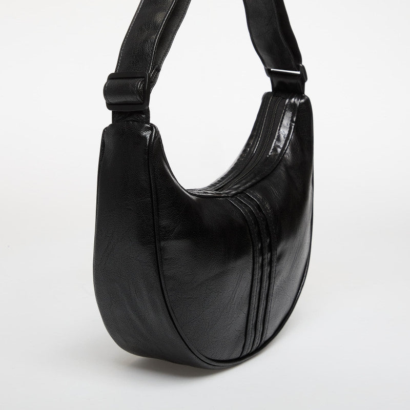 adidas Adicolor Half Crescent Bag Metallic Pu Black