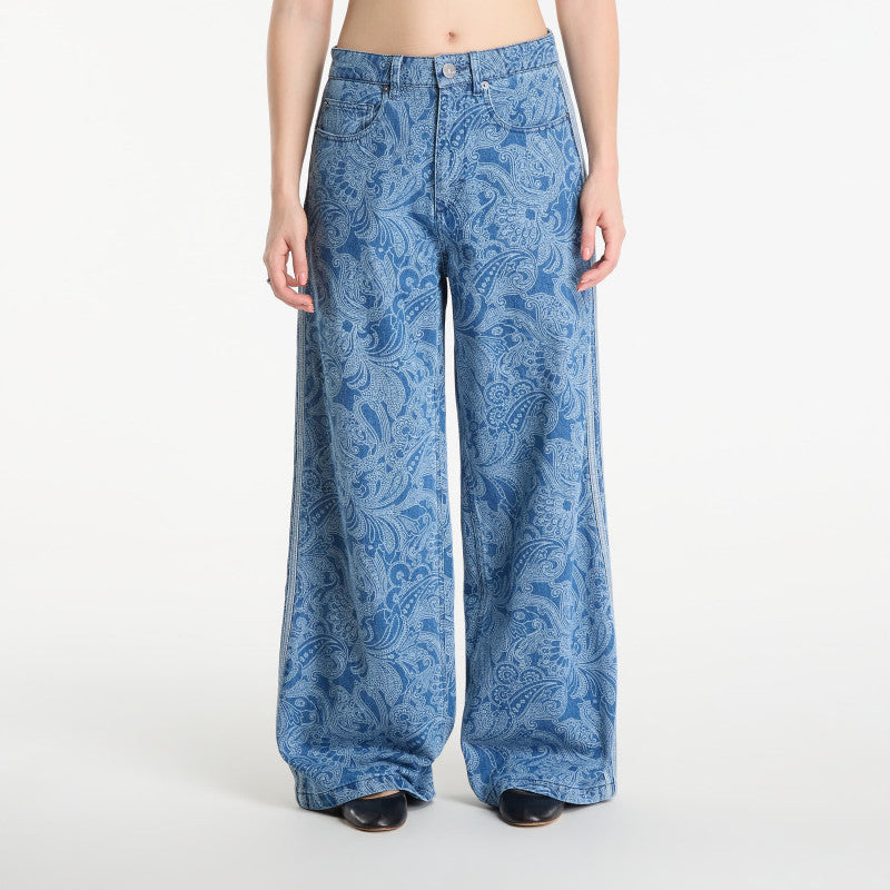 Jeansy adidas Liberty London Firebird Mid Rise Straight Denim Pant Medium Vintage Denim/ Light Denim