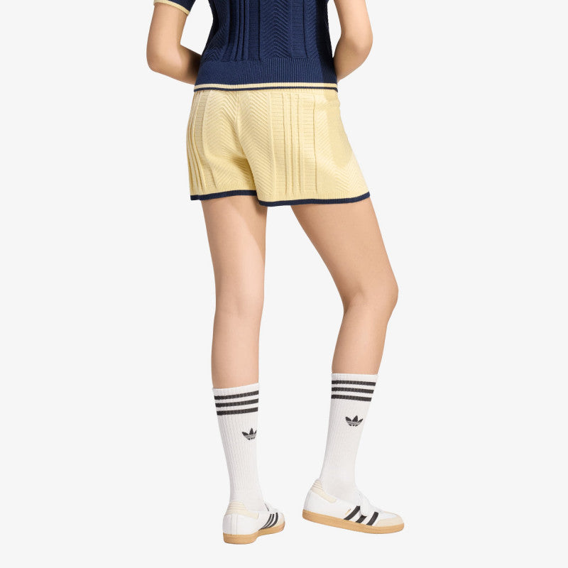 adidas Cable Knit Shorts Warm Vanilla