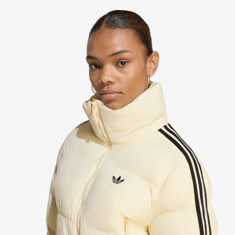 puchowa adidas Adicolor Short Puffer Jacket Warm Vanilla