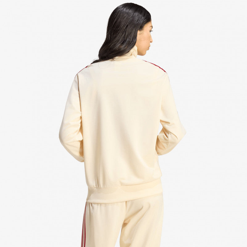 adidas Firebird Track Top Loose Warm Vanilla/ Team Victory Red