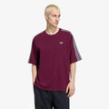 adidas Adicolor 3-stripes Oversized Tee Maroon