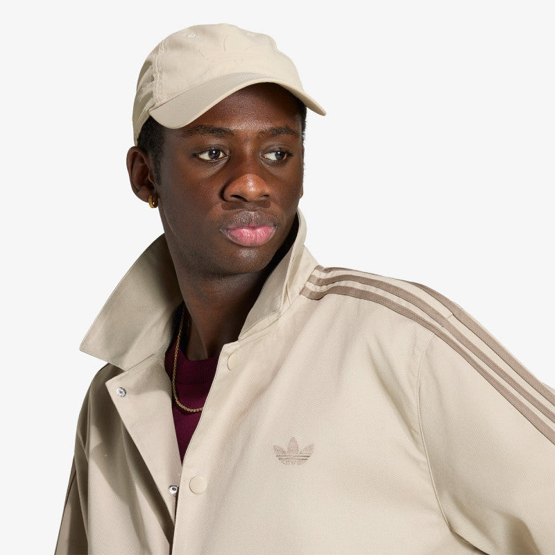 adidas 3 Stripes Coaches Jacket Khaki Three