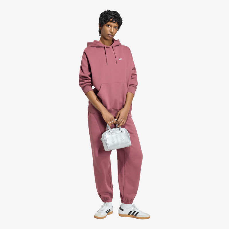 adidas Essentials Oversized Fleece Hoodie Quiet Crimson